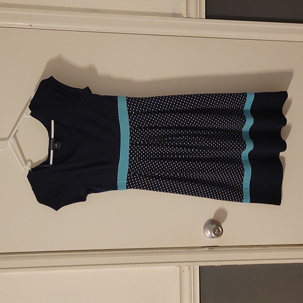 Size 4 cute navy blue polka dot dress